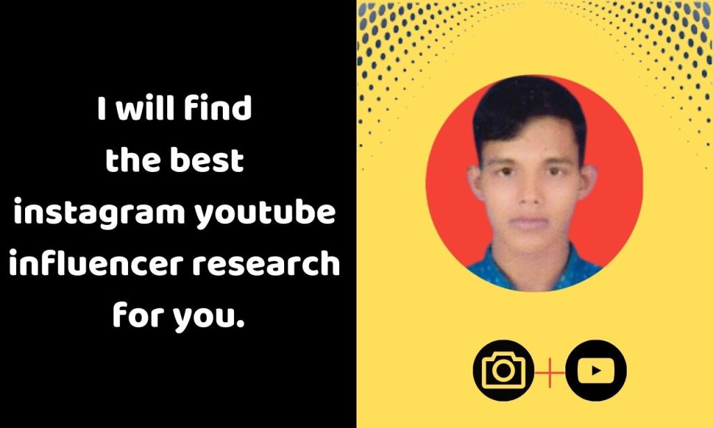 I will find the best instagram youtube influencer research for you.